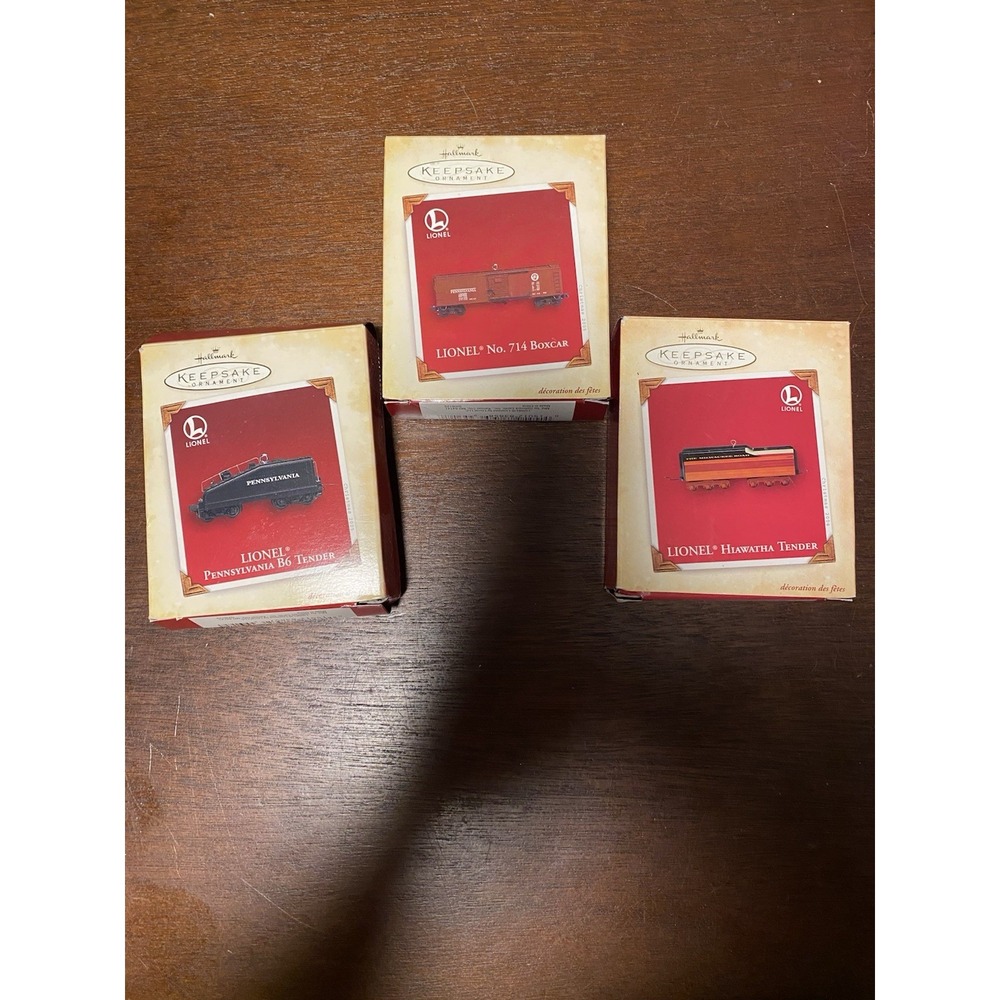 Lot Of 3 2005‎ Hallmark Keepsake Lionel Train Christmas Ornaments